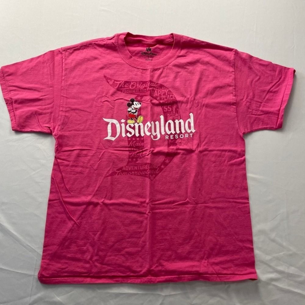 Disney Parks Disneyland Resort Mickey Mouse Pink Graphic T-Shirt Large